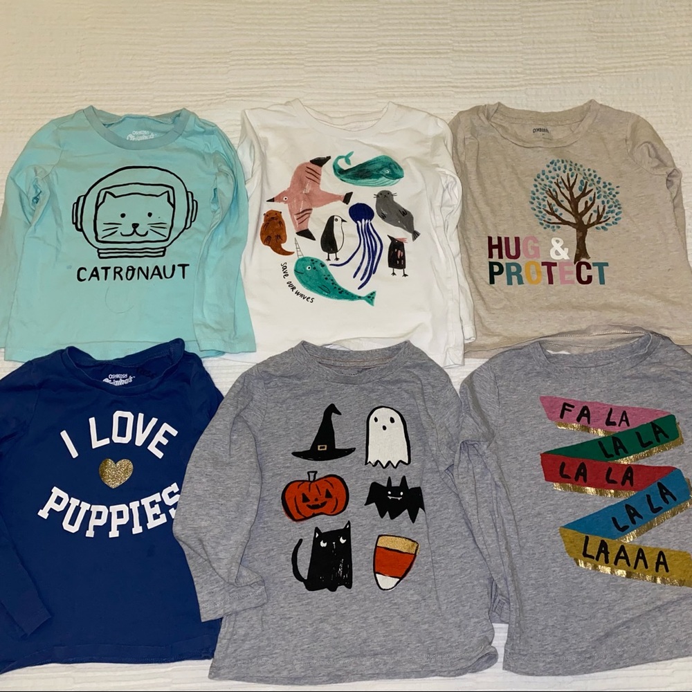 Set lot of 6 fun girls graphic tee shirts